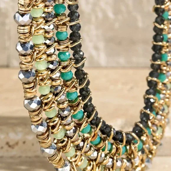 Natural Stone Tassel Statement Necklace - Picture 3 of 7